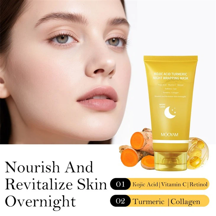 Kojic Acid Turmeric Night Wrapping Mask – Brighten, Repair & Glow!
